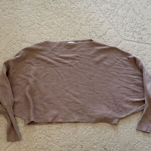 Altar'd State Mauve Scoop Neck Ribbed Sweater